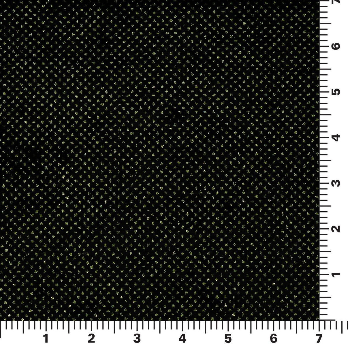 Glitter Printed Stretch Velvet Black Fabric