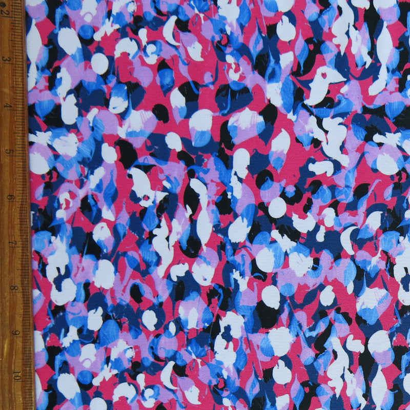 Swim Knit Nylon Spandex Vivid Abstract Print