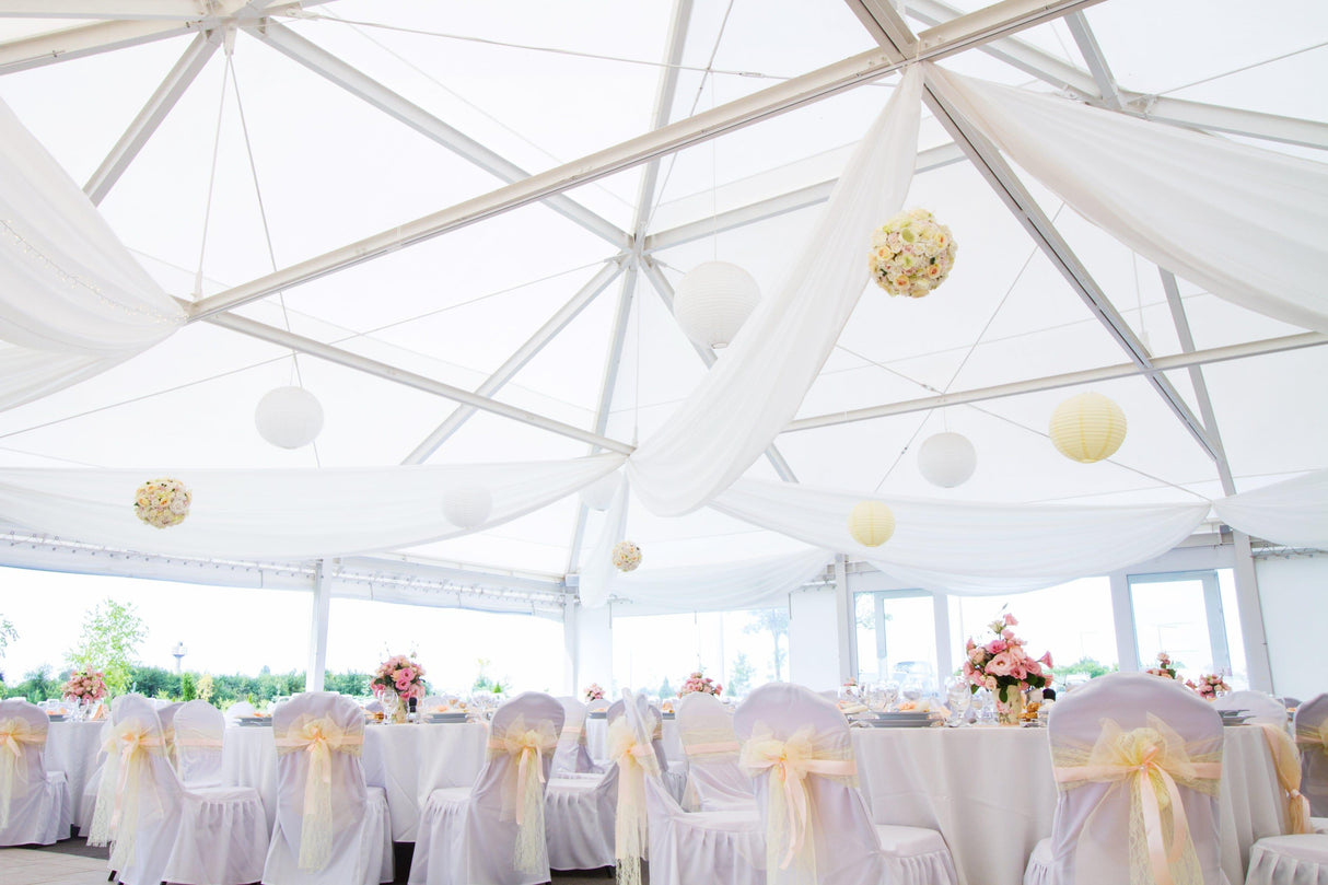 Batiste Slub Sheer Voile Polyester Fabric - Sheer Slub Texture, 118/120" Width (Wholesale Bolt)