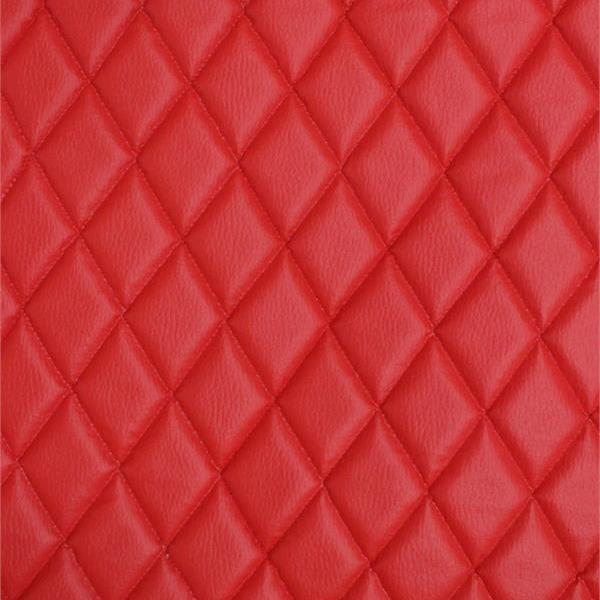 Red Grain Texture Quilted Vinyl Fabrics,