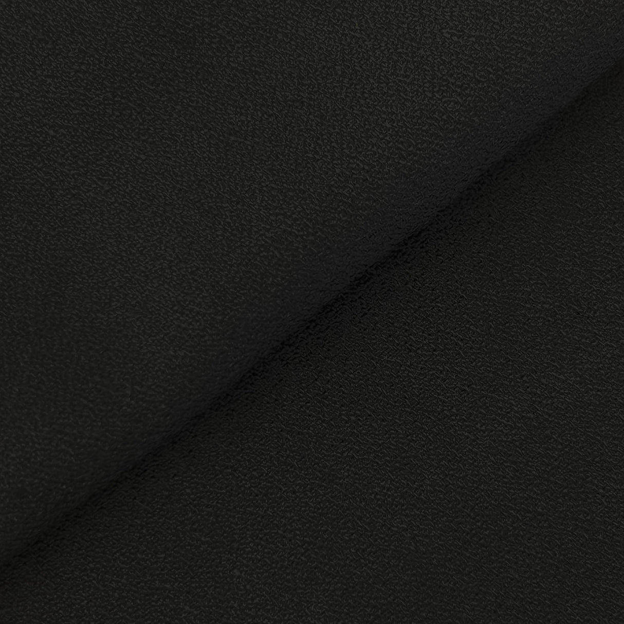 Black Wool Crepe Wool/Poly Blend Fabric - Black, 58/60" Width