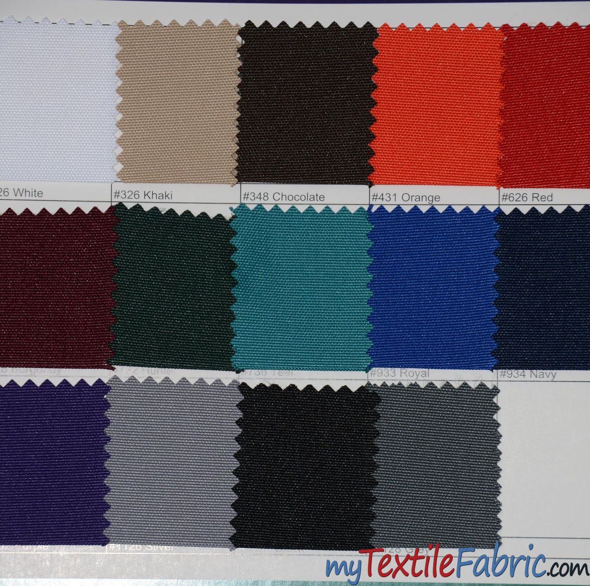 Waterproof Sun Repellent Polyester Canvas Fabric - Solid, 57/58" Width (1 Yard)