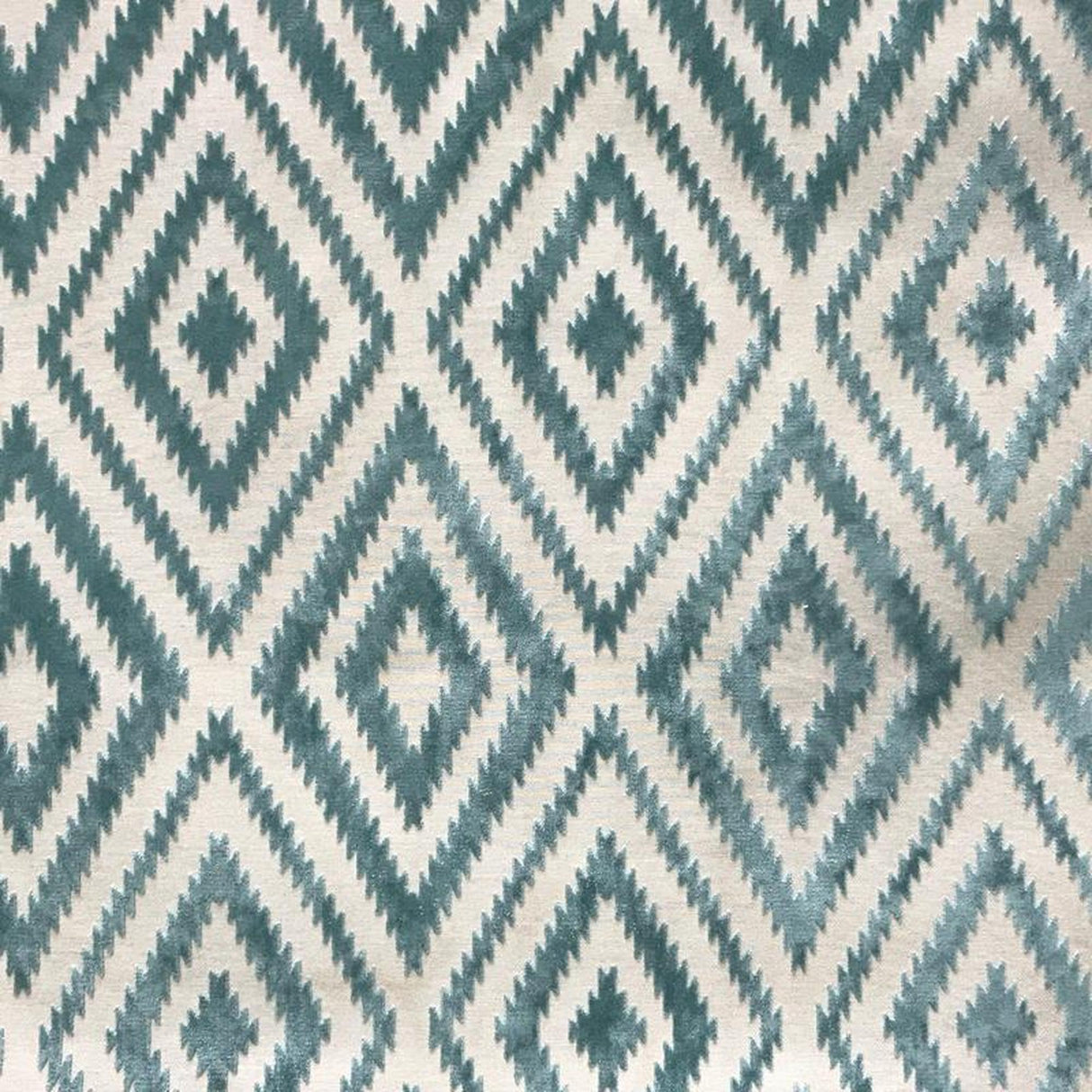 Waverly Velvet Fabric - Zigzag Diamond Pattern, 55" Width (1 Yard)