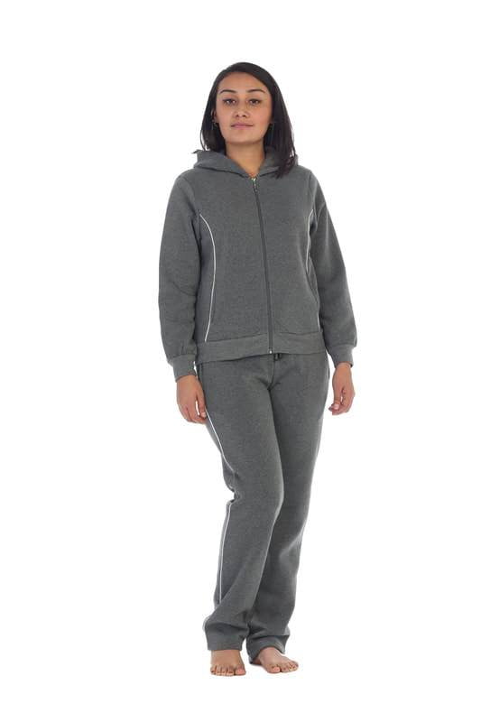 Women's 2 Piece Fleece Matching Tracksuit Fleece Fabric - Purple, Plum, Rose, Honey, Navy, Light Grey, Black, Dark Grey, Dark Red, Fuchsia, Teal, Solid, 2 Piece (1 Set)