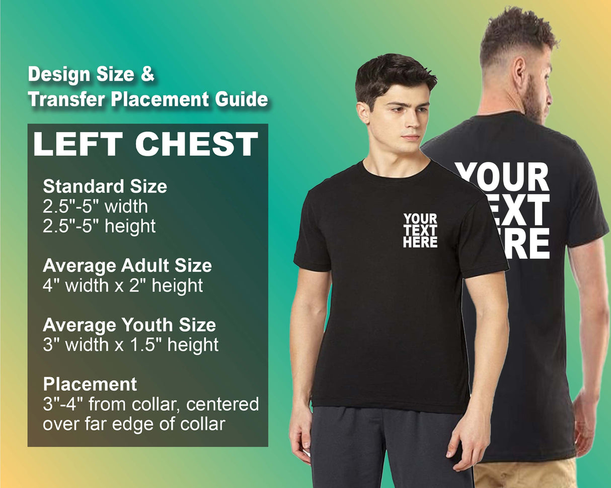 Pack: 12 Fast Print Your Own T-Shirts – Personalized with Text, Logo & Photo on Back (Black)