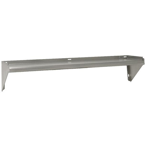 Stainless Steel Wall Shelf with Turned-Up Sides, 12" Deep, 24"