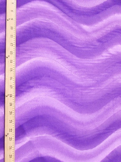 White Velboa Solid Wavy Short Pile Fabric