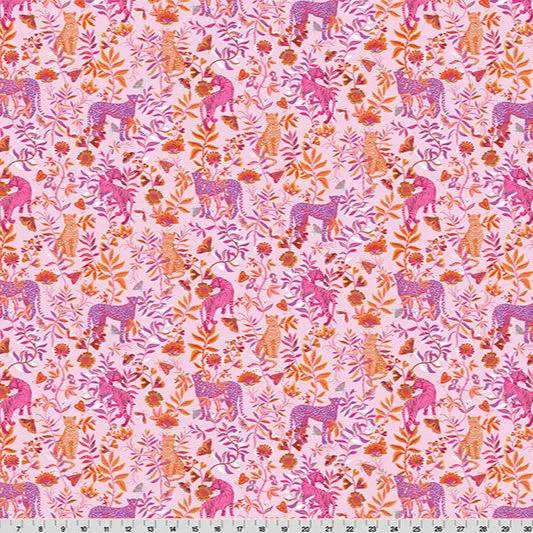 Quilting Cuddle Pink Big Cats Fabric