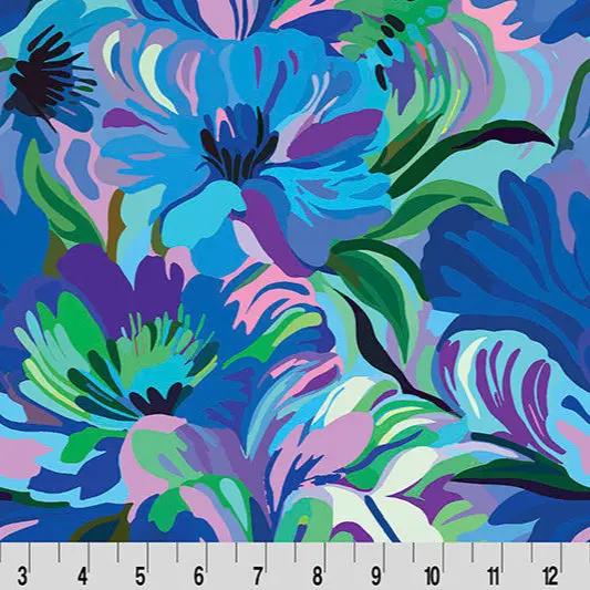 Quilting Cuddle Blue Floral Fabric