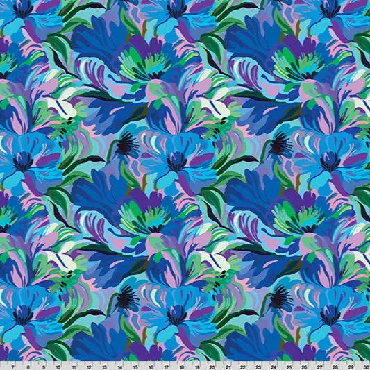 Quilting Cuddle Blue Floral Fabric