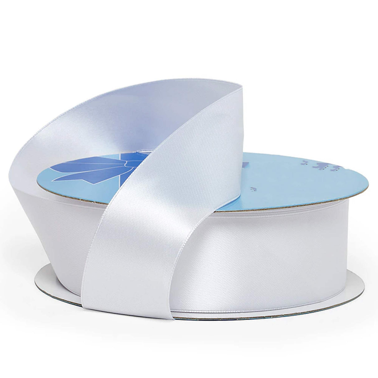 One-Tone Satin Ribbon – Premium Craft Material 1/4 '' X 100 yd Single Faced 1 / roll White