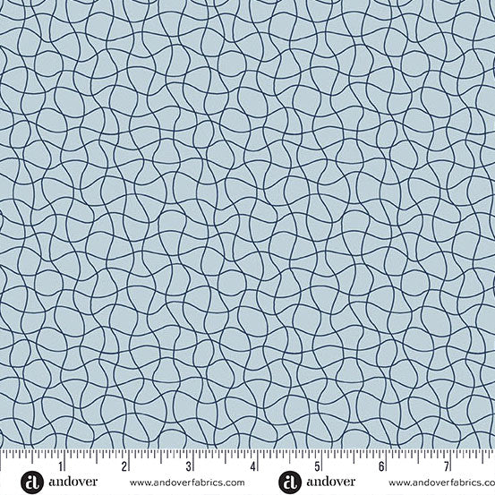Cotton Wideback Fabric Wedgewood Drift Net Coastal Walk 108"