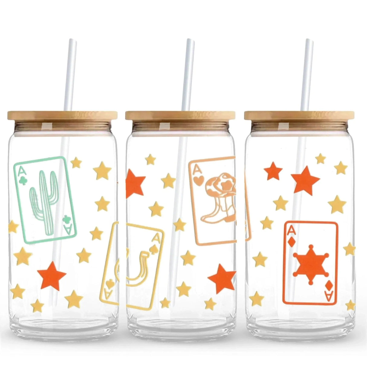 UV DTF Wrap - Western Cards (9.7" x 4.3")