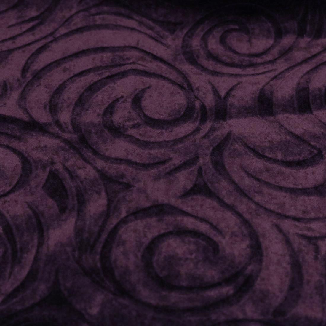 Velvet Upholstery Fabric Westwood Modern Pattern Purple