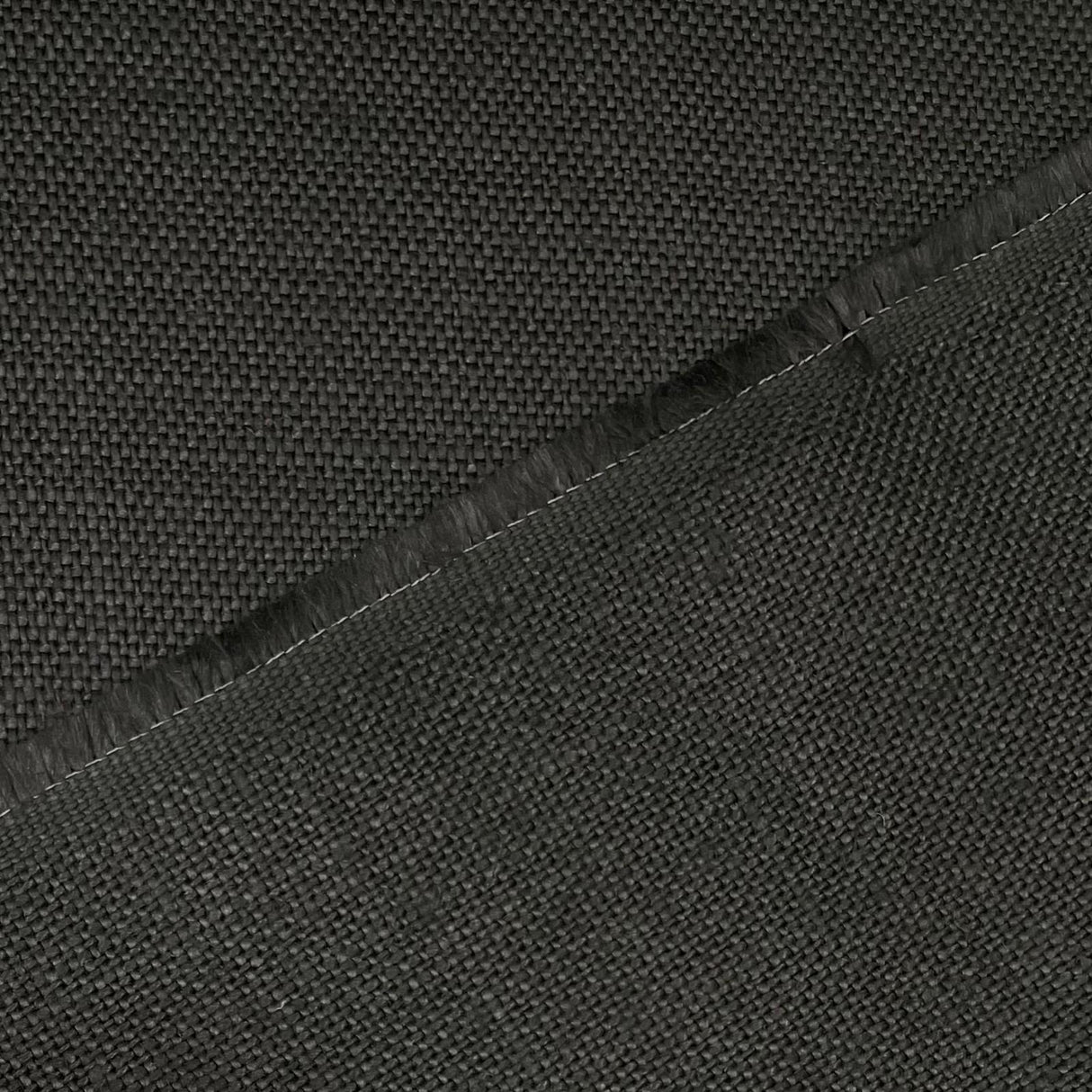 Pure Linen Upholstery Fabric Gunmetal