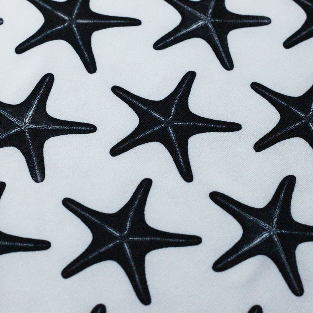 Sea Star Polyester Spandex Fabric - Multi-Color Sea Star Print, 58/60" Width (1 Yard)