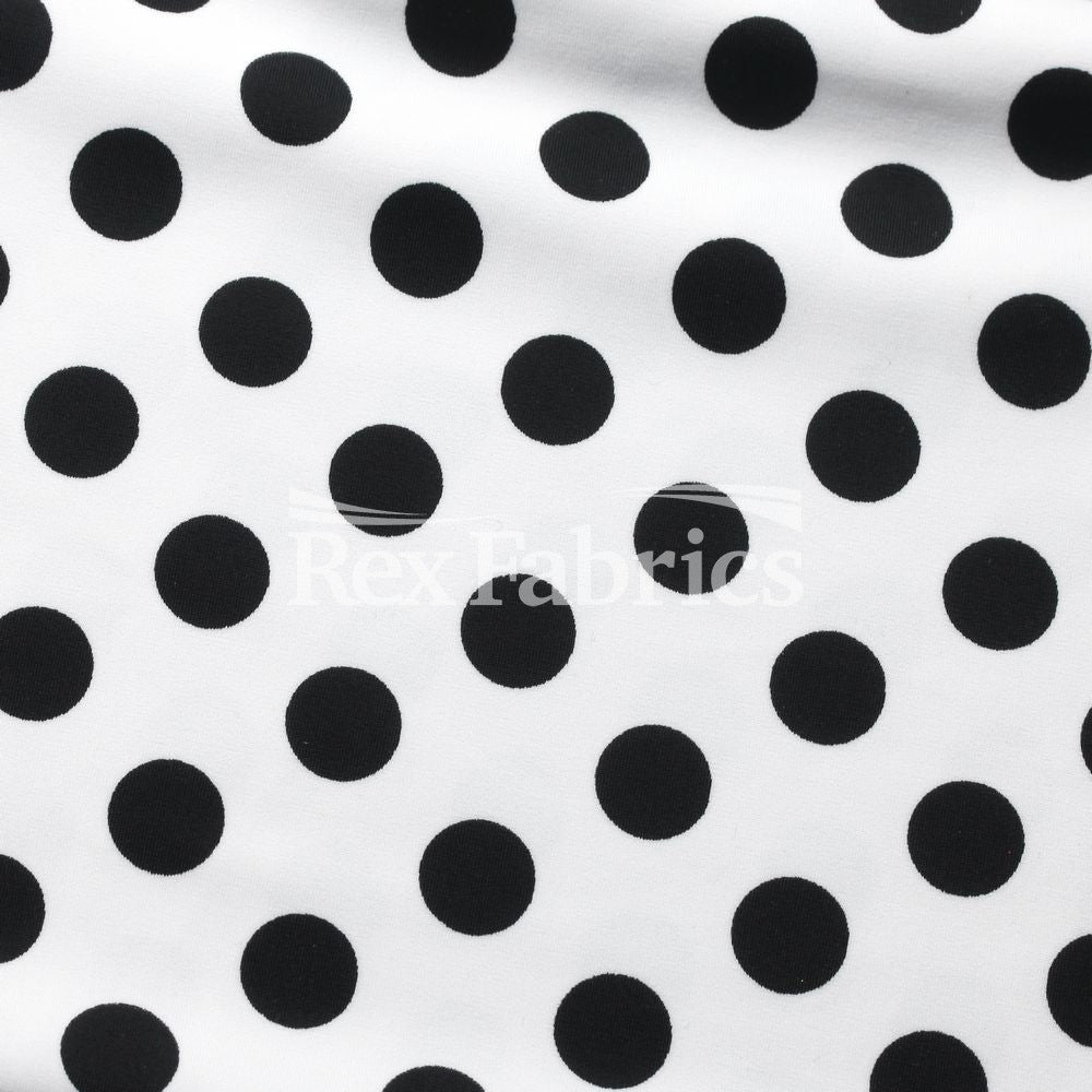 E-Z Dots Matte Nylon Spandex Fabric - Multicolor Polka Dots, 58/60" Width (1 Yard)