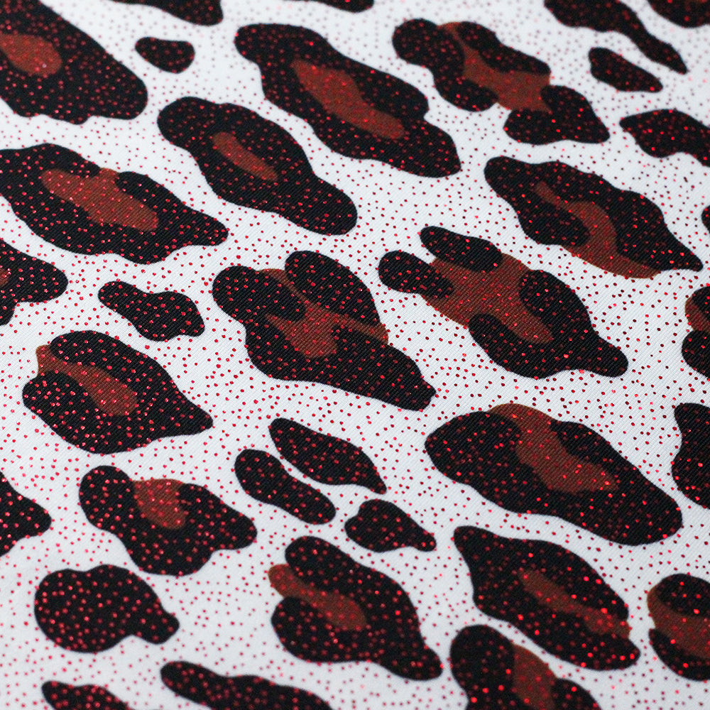 Bedrock Polyester Spandex Fabric - Multi Leopard Print, 58/60" Width (1 Yard)