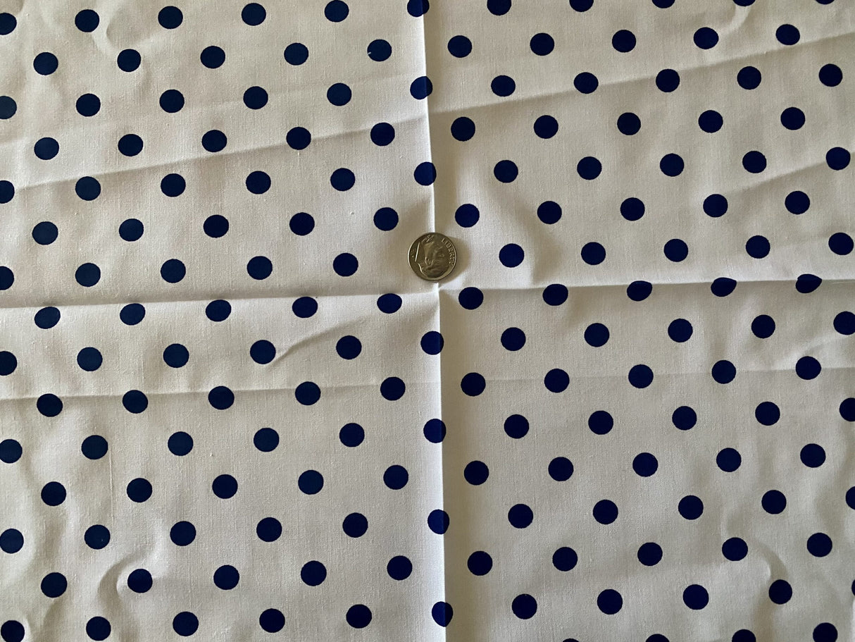 1 Yard Multi-Color Small Polka Dot Poly Cotton Fabric for Crafts Bedding Sewing Masks 60" Width