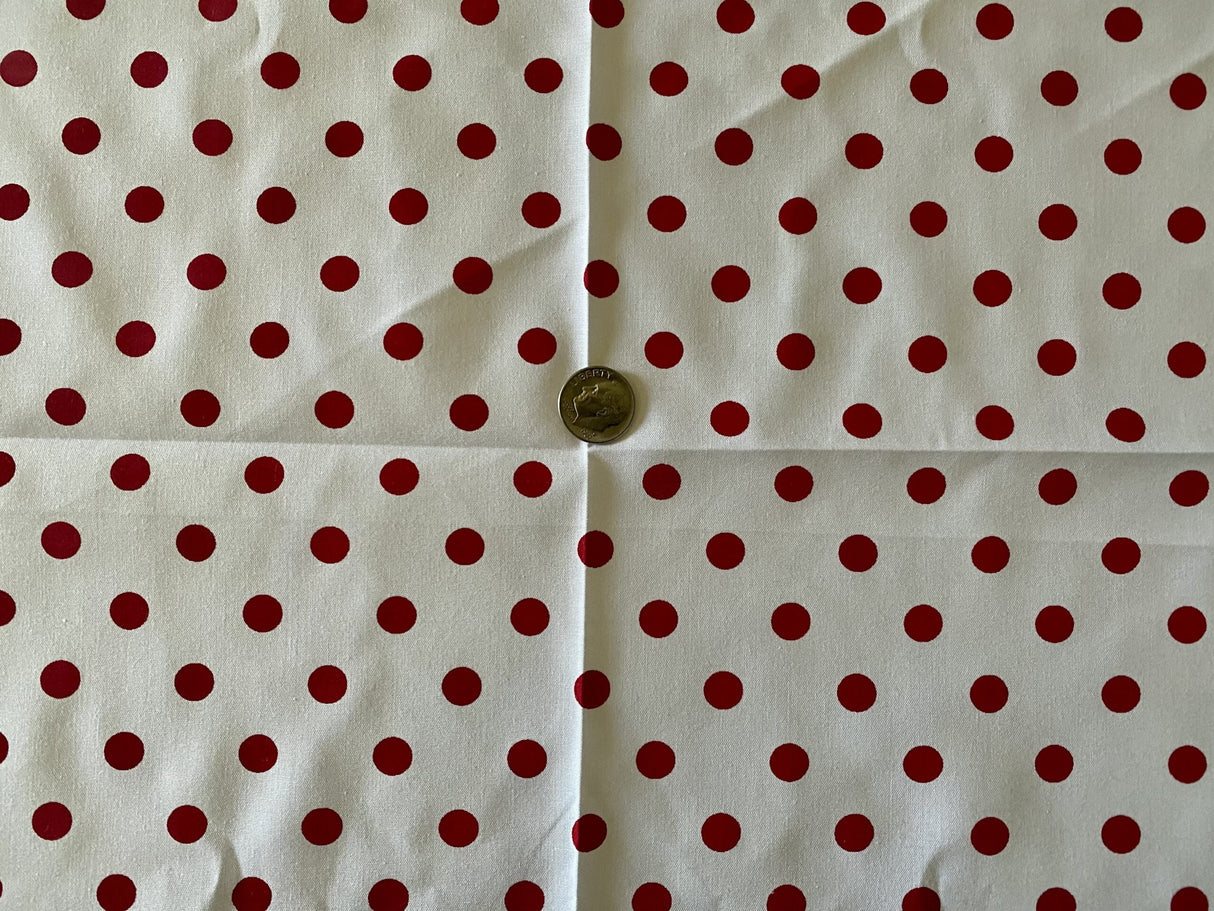 1 Yard Multi-Color Small Polka Dot Poly Cotton Fabric for Crafts Bedding Sewing Masks 60" Width