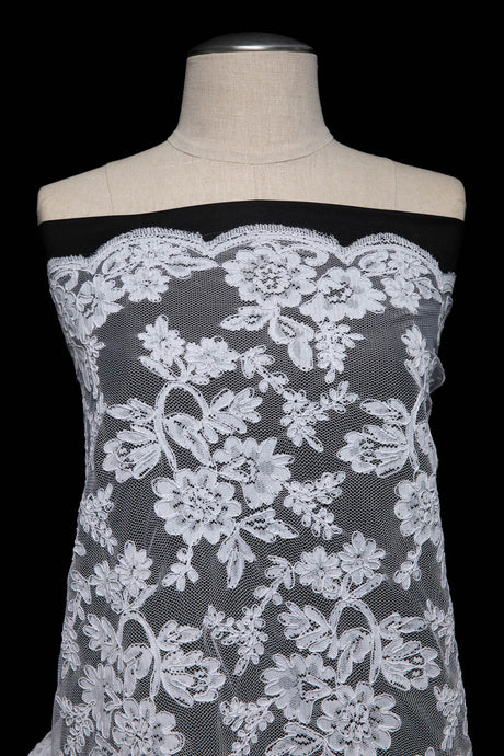 1 Yard Re-Embroidery Lace Fabric Cord Glorious Design Luxurious Texture 52/54" Wide