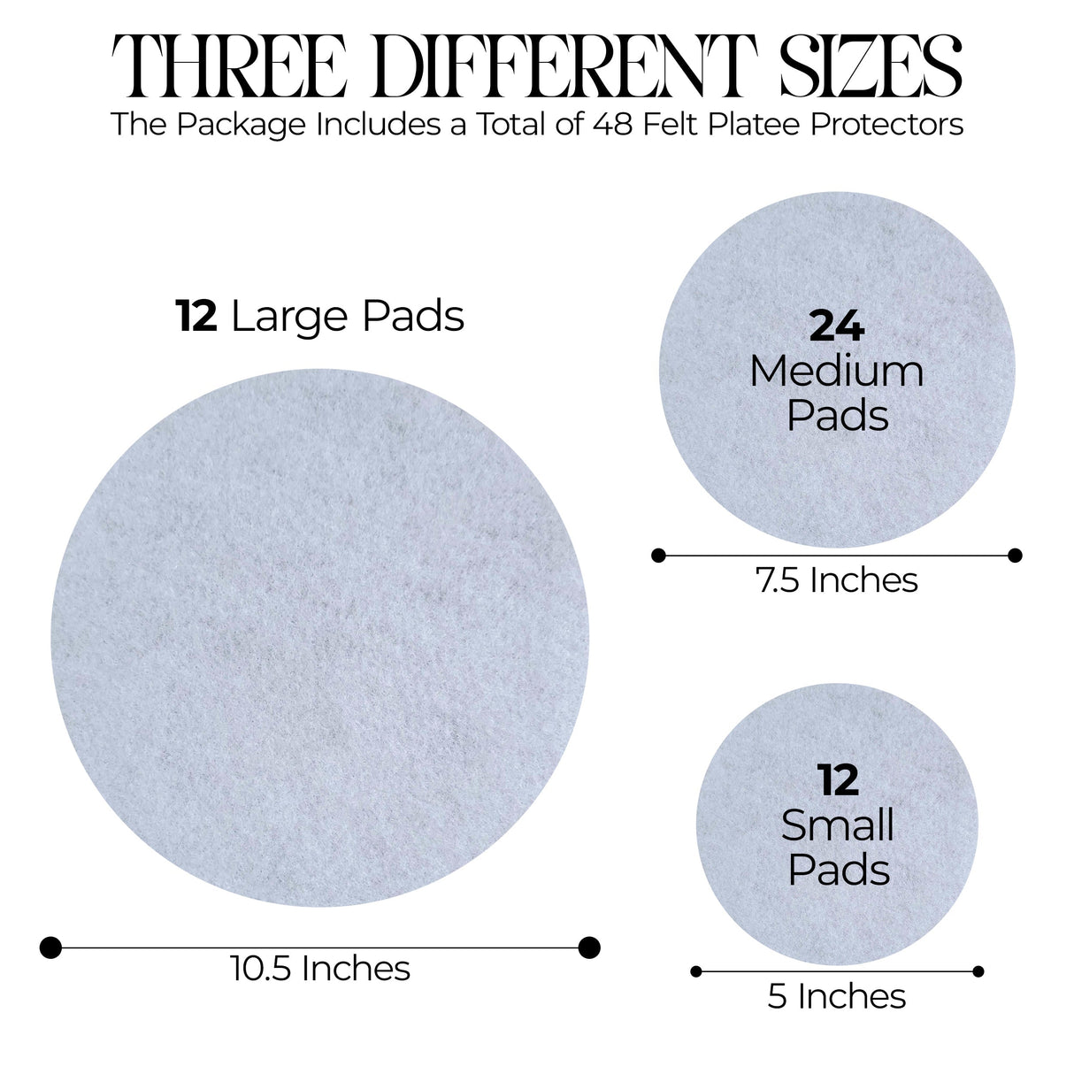 Felt Dish & Plate Protection Dividers 48-Piece Set