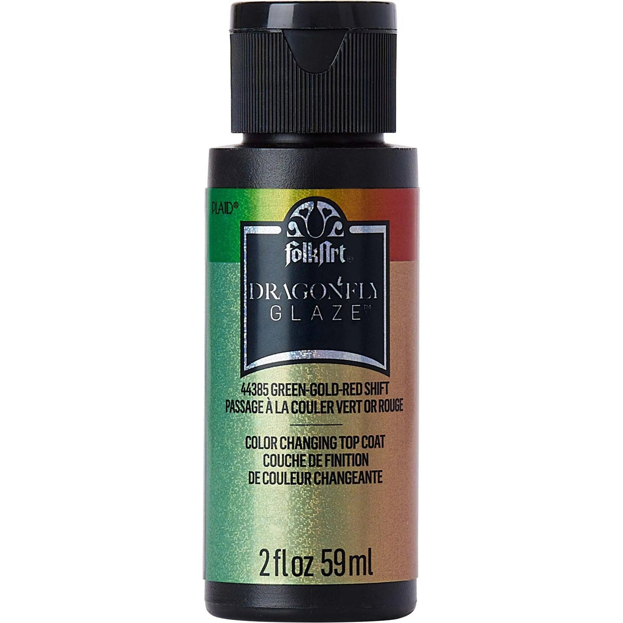 FolkArt Dragonfly Glaze - Green Gold Red Shift (2 oz Bottle)