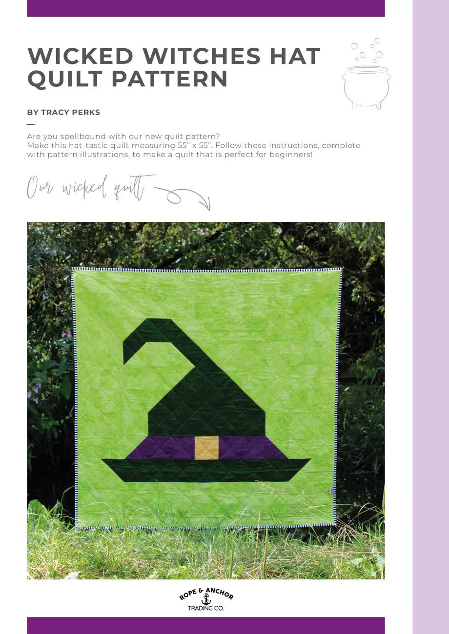 Wicked Witches Quilt Pattern 55in x 55in