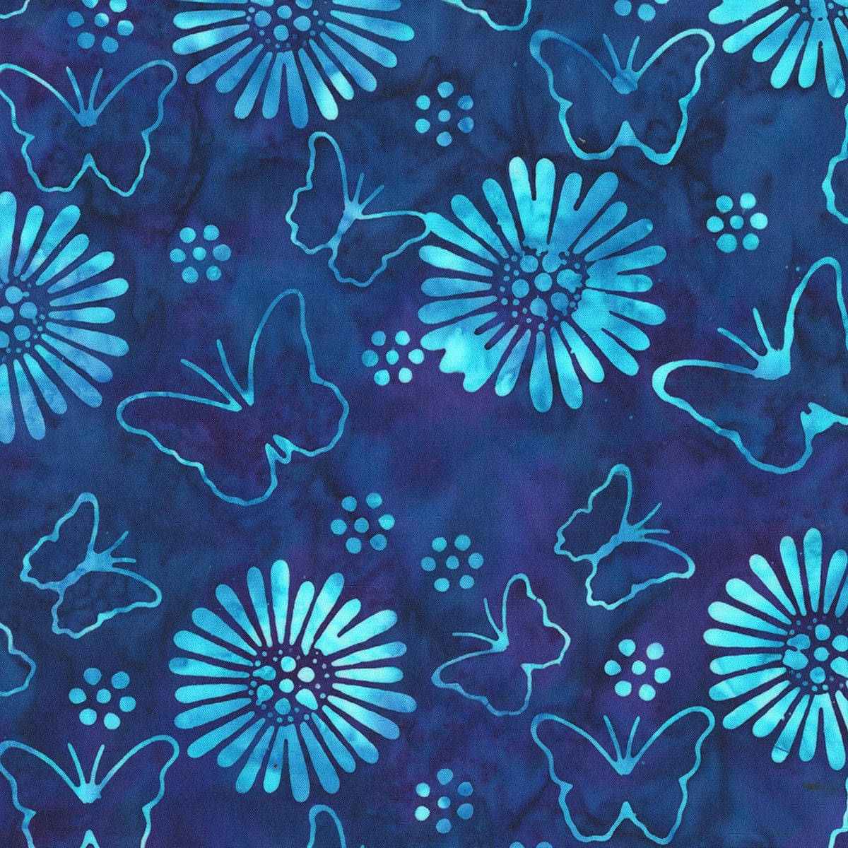 Batik Cotton Vibrance Batiks Butterflies Twilight Windham