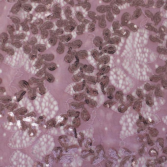 Stretch Lace Sequin Floral Fabric