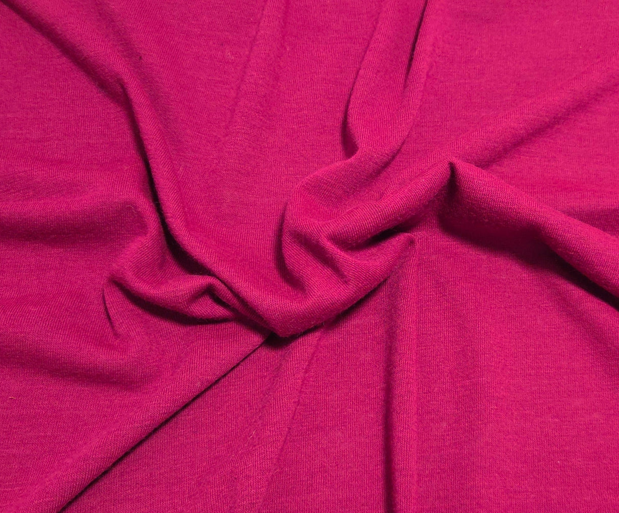 Wool Blend Jersey Knit Hot Pink