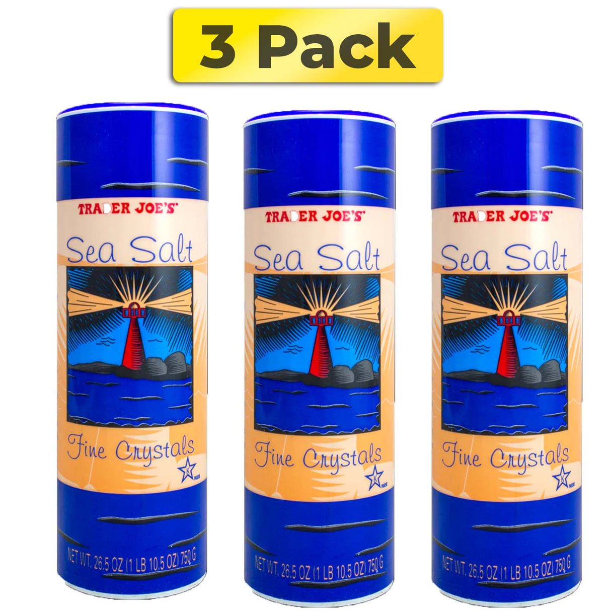 Trader Joe's Sea Salt Fine Crystals, Finishing Salt, Cooking Salt - 26.5 Oz