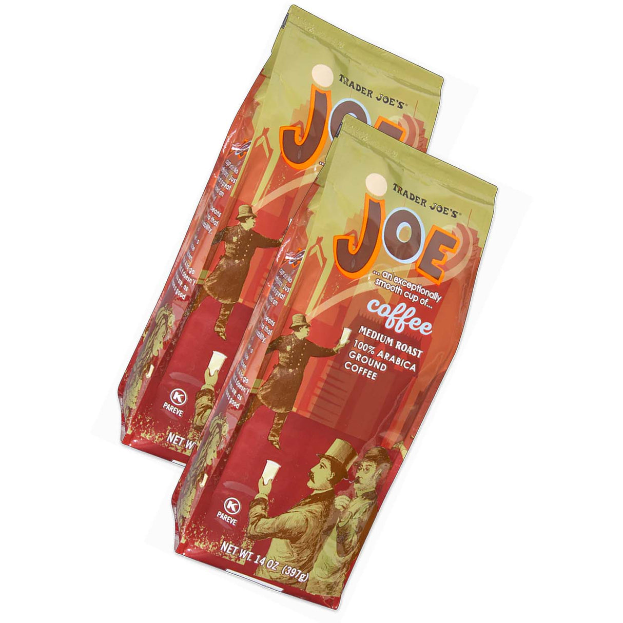 Trader Joe's Ground Coffee Variety Bundle - Regular & Dark Roast, 14 oz