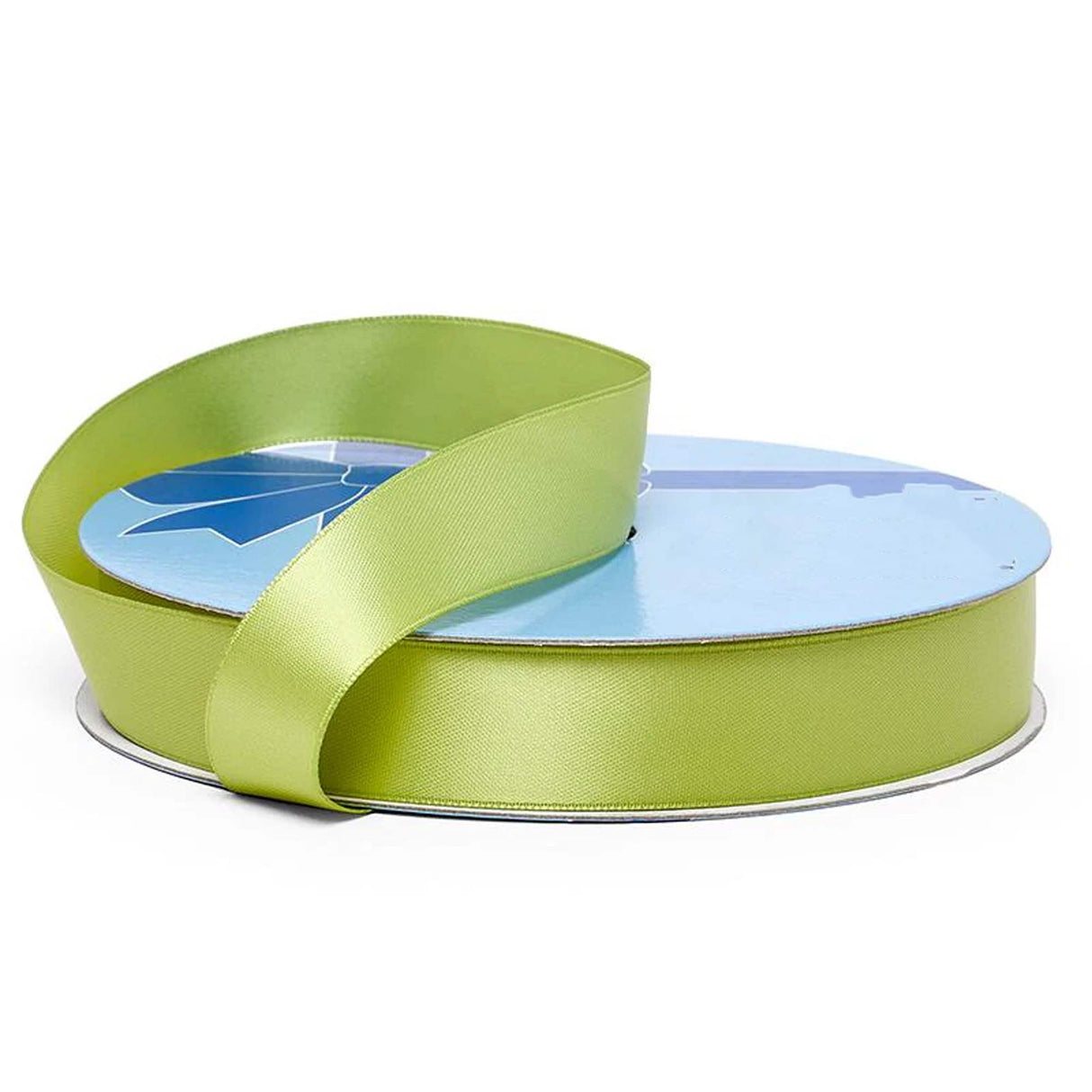 Plain Satin Ribbon with Solid Color 7/8 '' X 50 yd Double Faced 1 / roll Spring Moss (7/8")