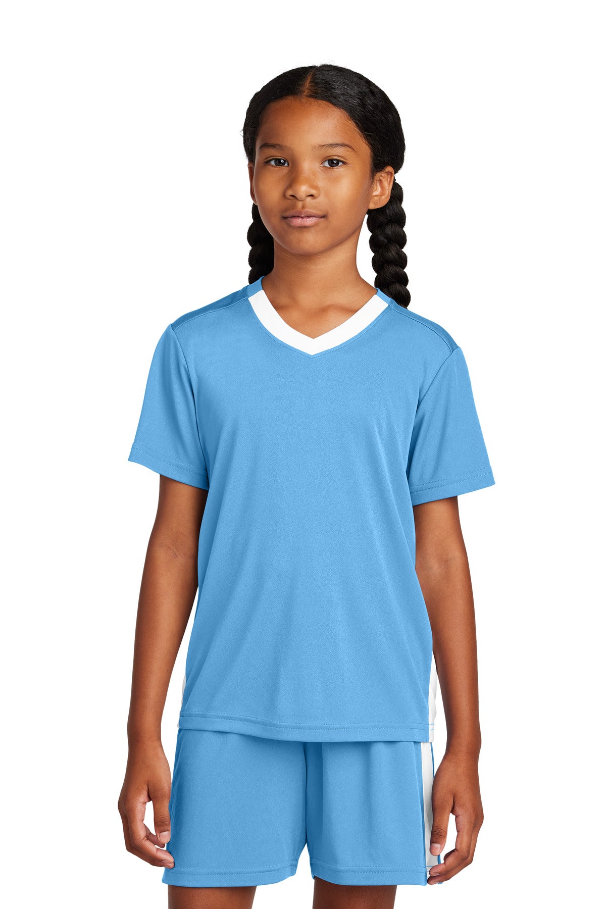 Sport-Tek® Youth Competitor United V Neck Short Sleeve Tee