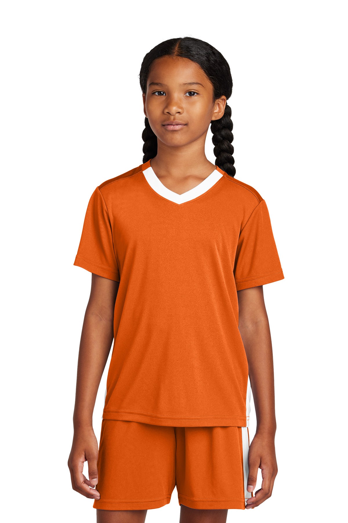 Sport-Tek® Youth Competitor United V Neck Short Sleeve Tee