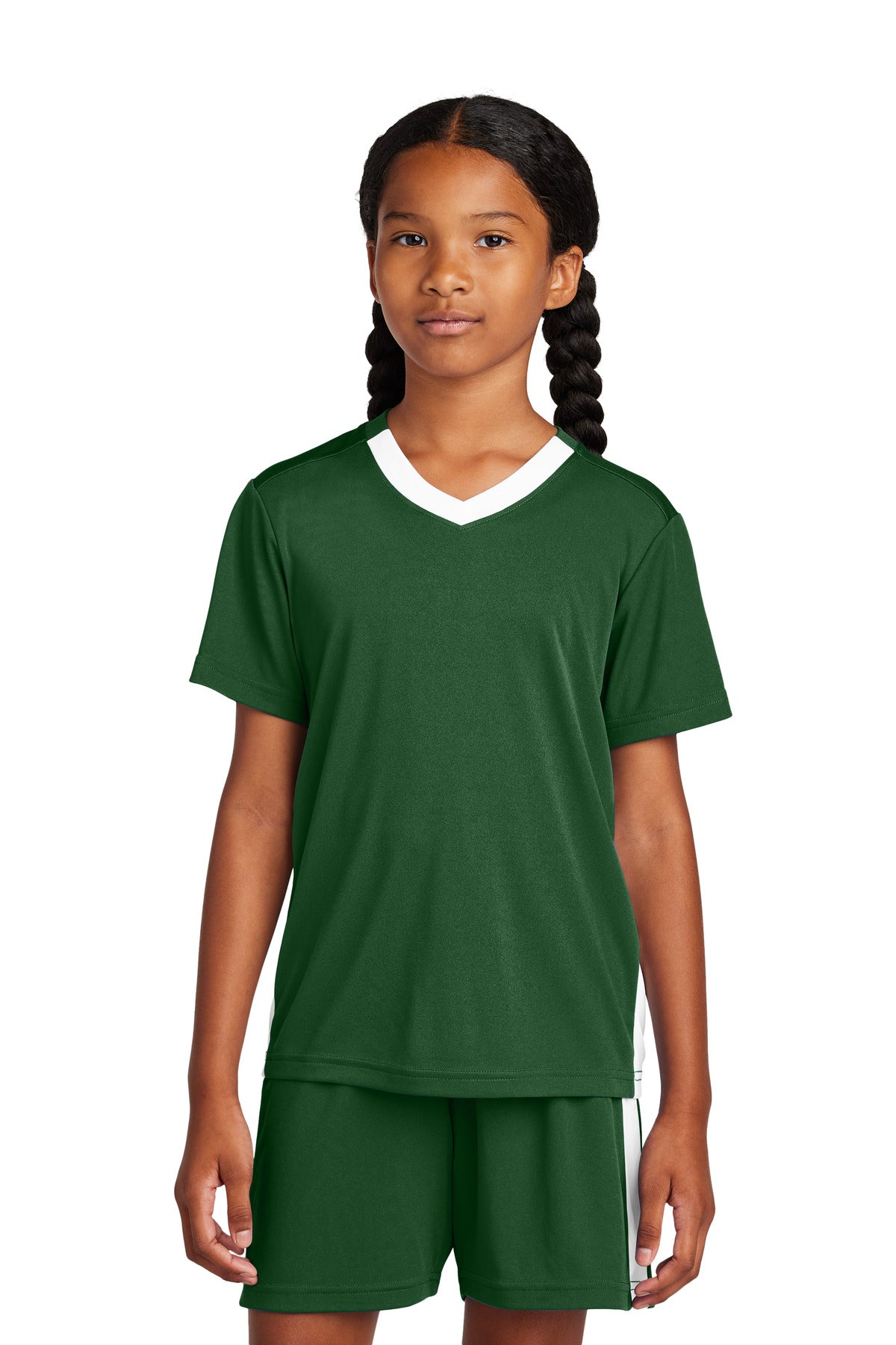 Sport-Tek® Youth Competitor United V Neck Short Sleeve Tee