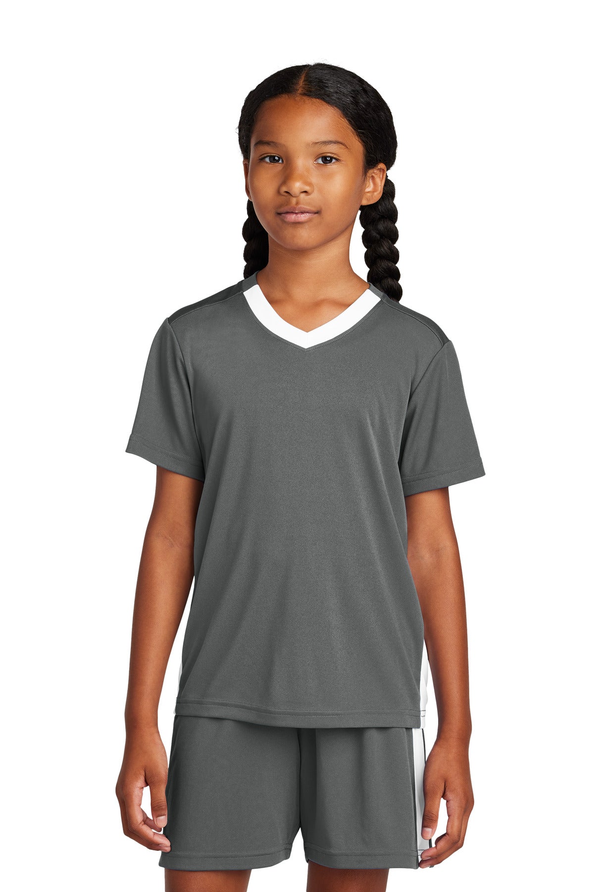 Sport-Tek® Youth Competitor United V Neck Short Sleeve Tee
