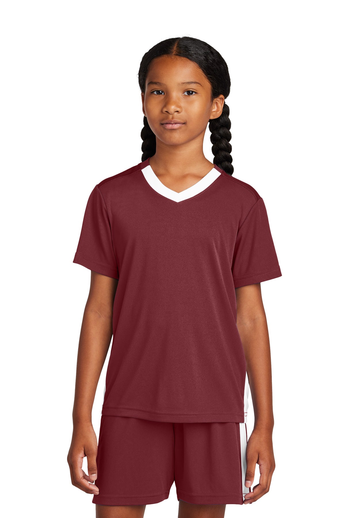 Sport-Tek® Youth Competitor United V Neck Short Sleeve Tee
