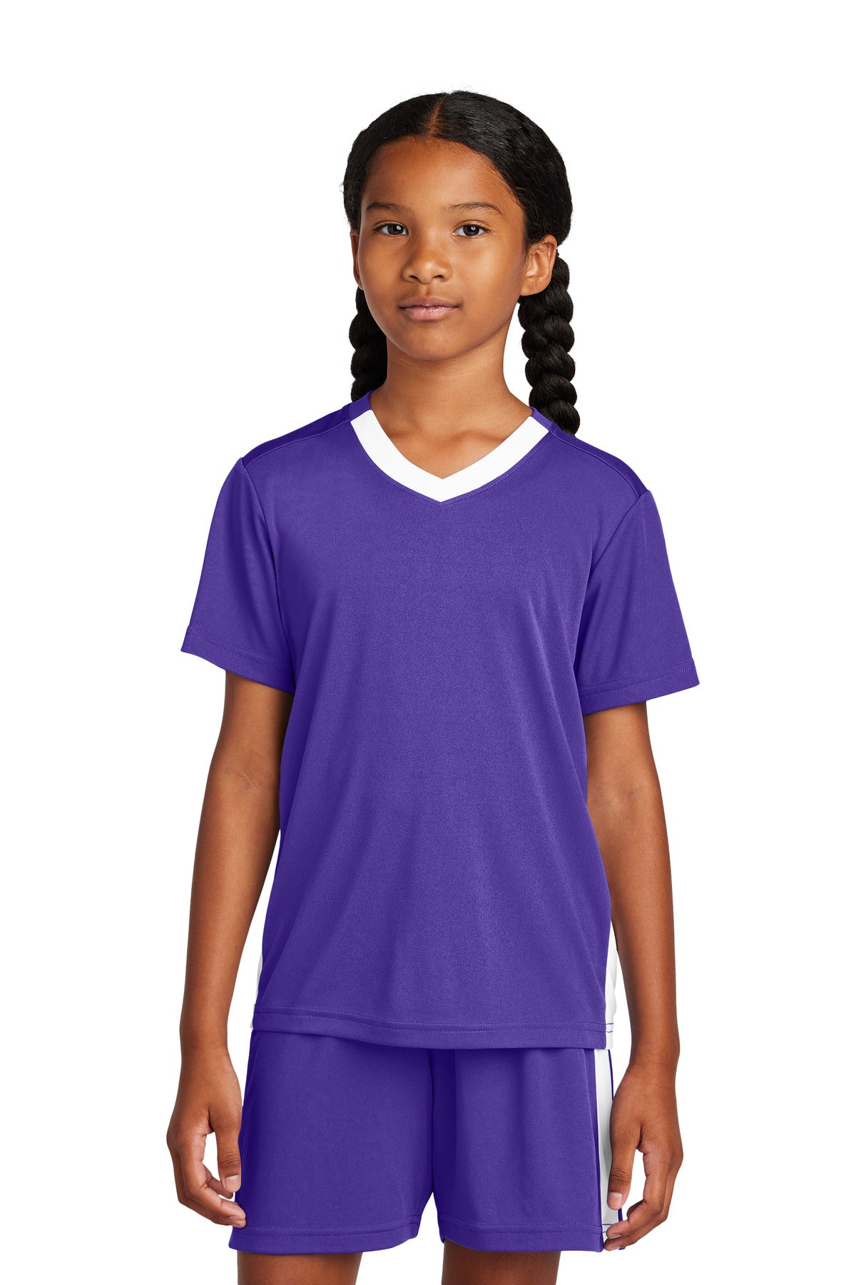 Sport-Tek® Youth Competitor United V Neck Short Sleeve Tee