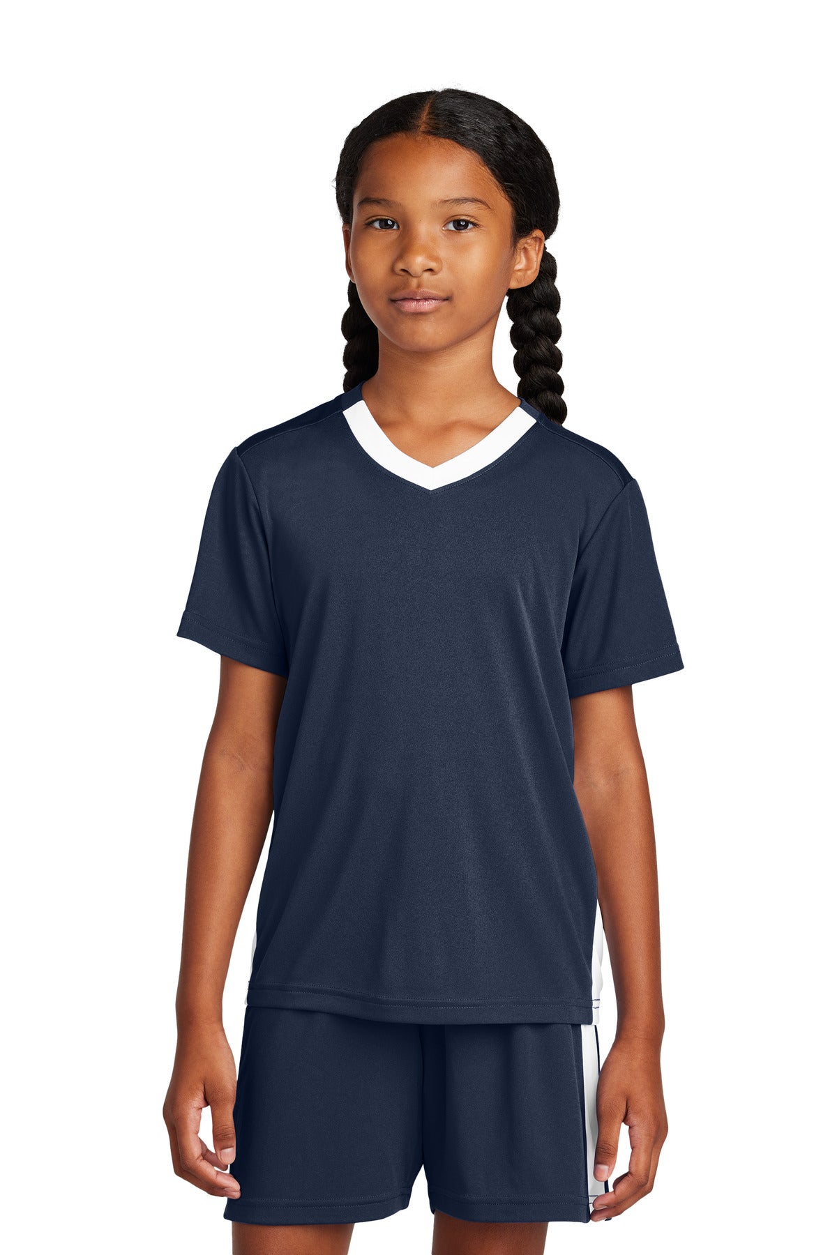 Sport-Tek® Youth Competitor United V Neck Short Sleeve Tee