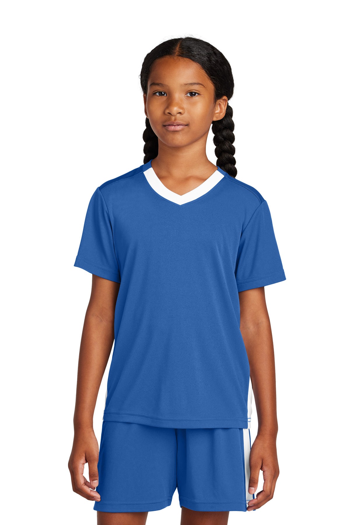 Sport-Tek® Youth Competitor United V Neck Short Sleeve Tee