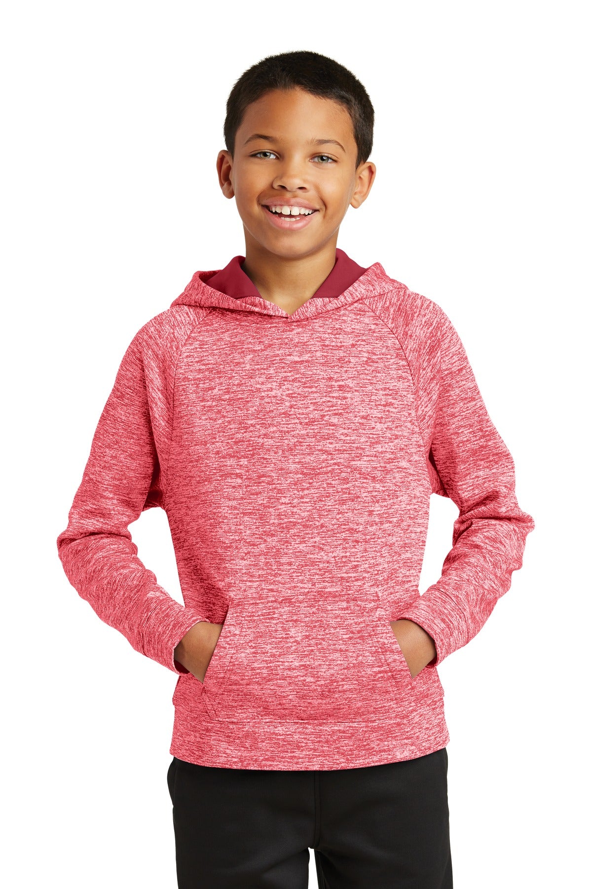 Youth PosiCharge Electric Heather Fleece Hooded Pullover