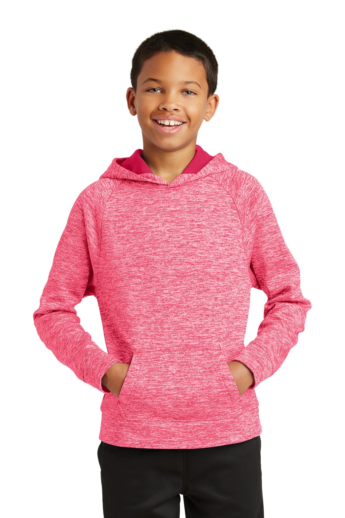 Youth PosiCharge Electric Heather Fleece Hooded Pullover