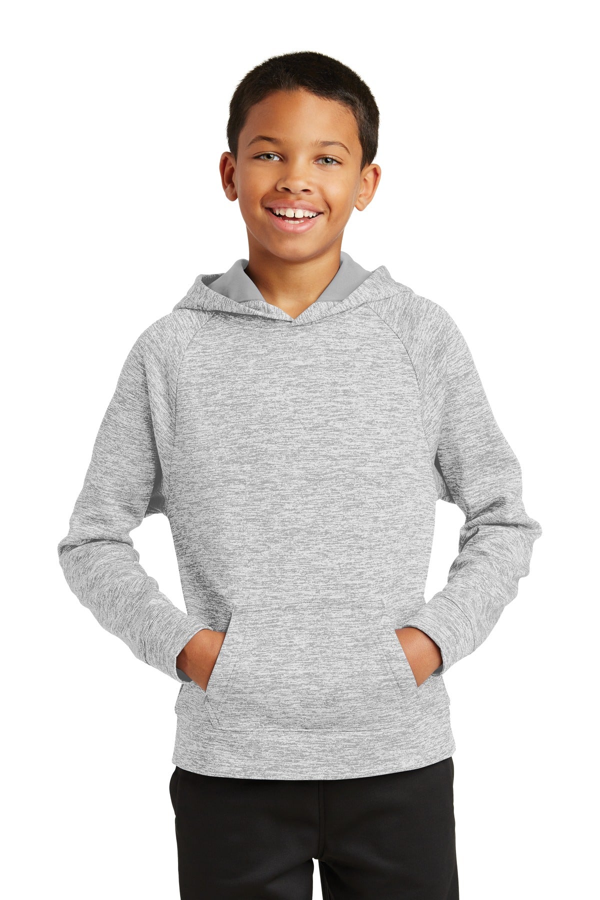 Youth PosiCharge Electric Heather Fleece Hooded Pullover
