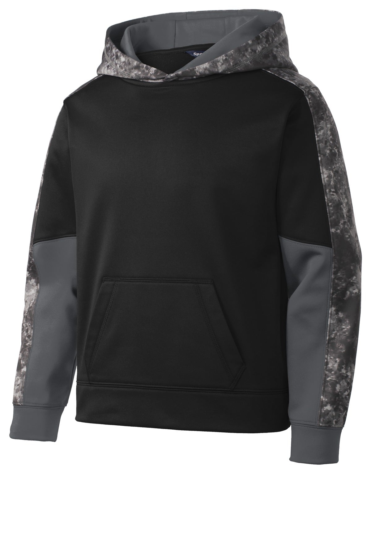 Youth Sport-Wick Mineral Freeze Fleece Colorblock Hooded Pullover