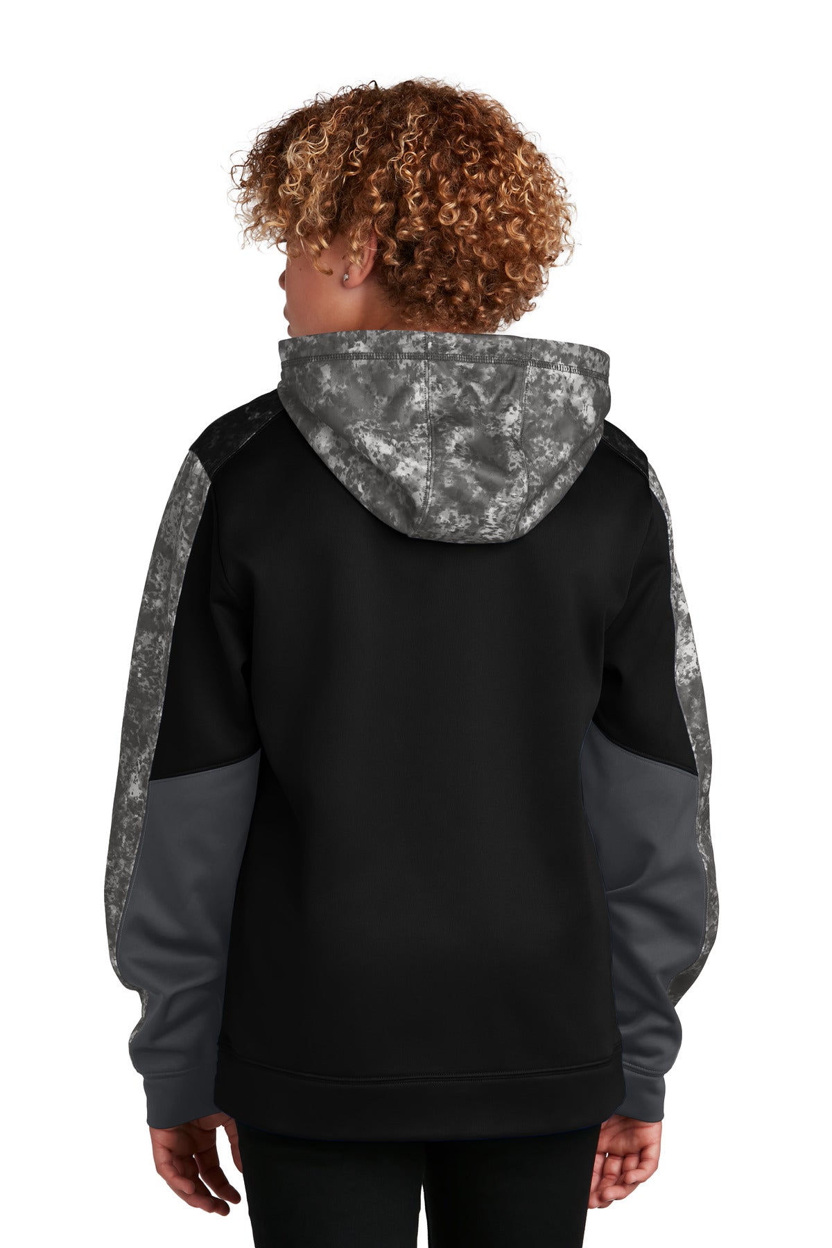 Youth Sport-Wick Mineral Freeze Fleece Colorblock Hooded Pullover