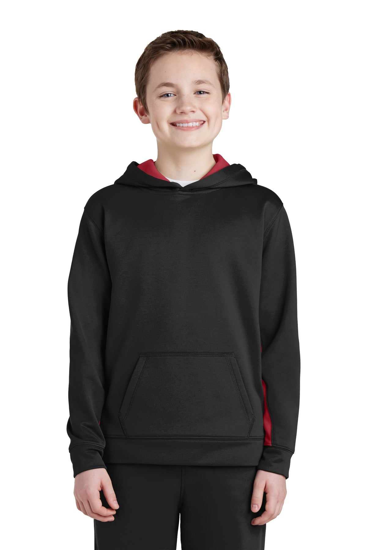 Youth Sport-Wick Fleece Colorblock Hooded Pullover