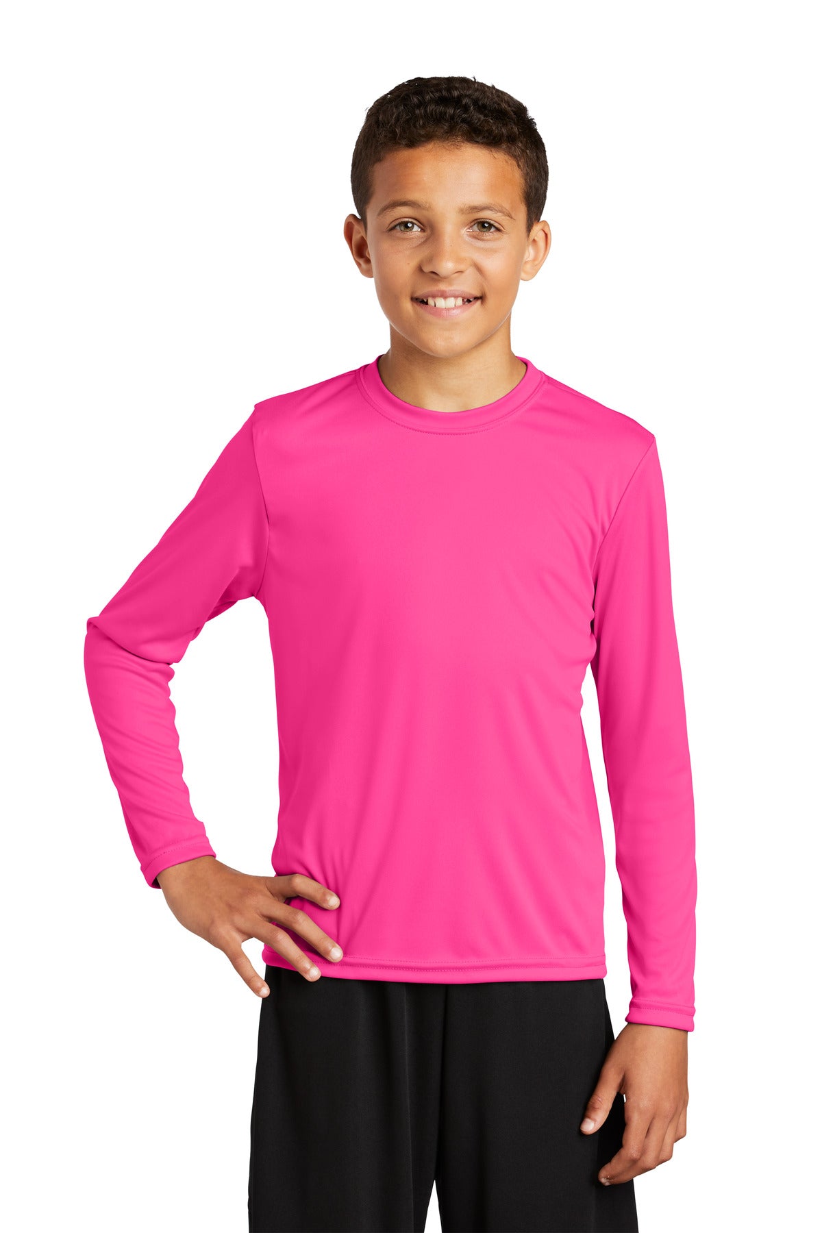 Sport-Tek® Youth Crewneck Long Sleeve PosiCharge Competitor Tee