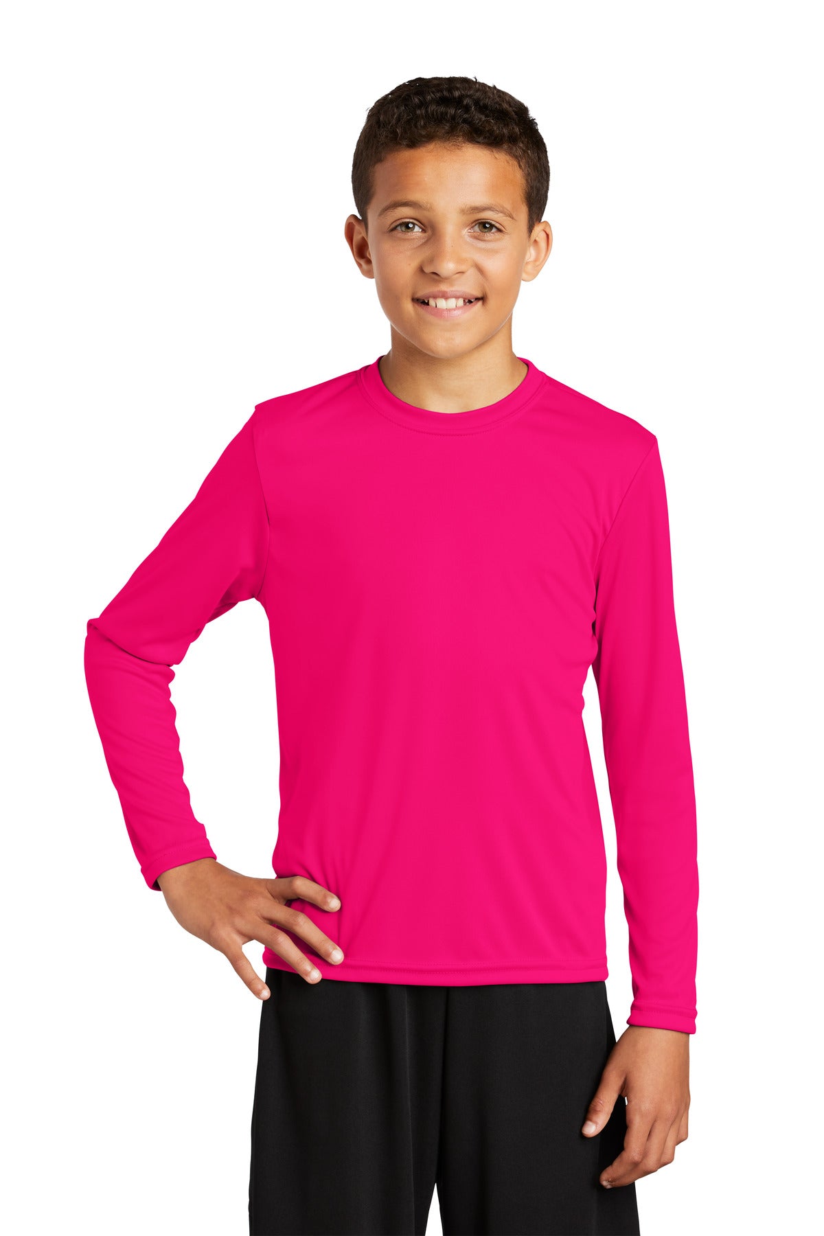 Sport-Tek® Youth Crewneck Long Sleeve PosiCharge Competitor Tee
